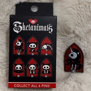 Skelanimals Stained Glass Blind Box Enamel Pin